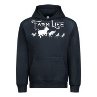 Navy FARM LIFE ANIMAL Urban Hoodie - linhVisuals