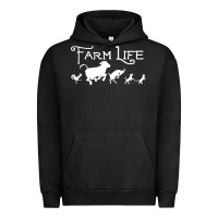 Pigment Black FARM LIFE ANIMAL Urban Hoodie - linhVisuals