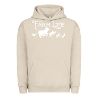 Pigment French Oak FARM LIFE ANIMAL Urban Hoodie - linhVisuals