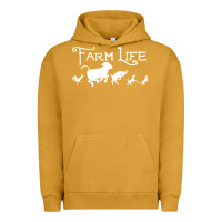 Pigment Peanut Butter FARM LIFE ANIMAL Urban Hoodie - linhVisuals
