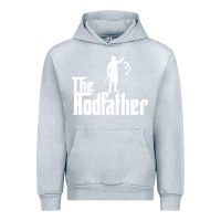 Heather Grey Fishing The Rodfather Urban Hoodie - linhVisuals