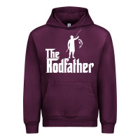 Mauve Wine Fishing The Rodfather Urban Hoodie - linhVisuals