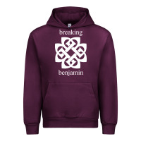 Mauve Wine BREAKING BENJAMIN - BLACK AND WHITE Urban Hoodie - linhVisuals
