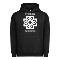 Pigment Black BREAKING BENJAMIN - BLACK AND WHITE Urban Hoodie - linhVisuals