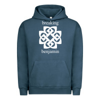 Pigment Midnight Navy BREAKING BENJAMIN - BLACK AND WHITE Urban Hoodie - linhVisuals