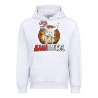 White mamasaurus Urban Hoodie - linhVisuals