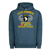 Pigment Midnight Navy Airborne 101st division Urban Hoodie - linhVisuals