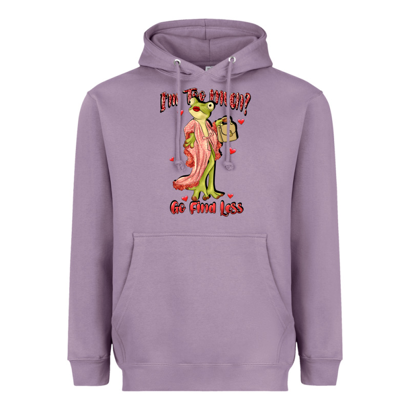 Im Too Much Go Find Less Boujee Frog Funny Heavyweight Hoodie by JahusDesignShop | Teevron