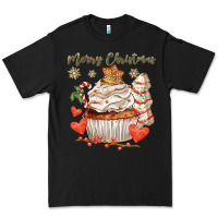 Black merry christmas cupcake Premium Tee - CowGirlArtShop