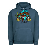 Pigment Midnight Navy camping is my happy place2 Urban Hoodie - JahusDesignShop