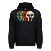 Black Retro Mask Doom Urban Hoodie - linhVisuals