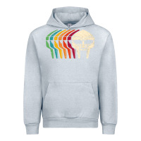 Heather Grey Retro Mask Doom Urban Hoodie - linhVisuals