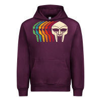 Mauve Wine Retro Mask Doom Urban Hoodie - linhVisuals