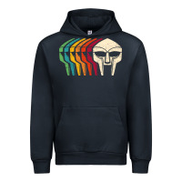 Navy Retro Mask Doom Urban Hoodie - linhVisuals