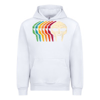 White Retro Mask Doom Urban Hoodie - linhVisuals