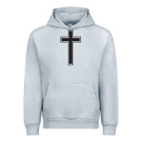 Heather Grey Cross Urban Hoodie - linhVisuals
