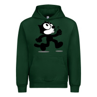 Forest Green felix the black cat music Urban Hoodie - linhVisuals