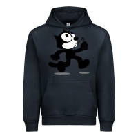 Navy felix the black cat music Urban Hoodie - linhVisuals