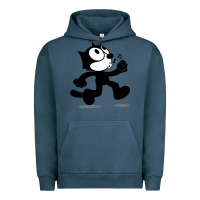 Pigment Midnight Navy felix the black cat music Urban Hoodie - linhVisuals