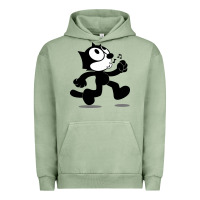 Pigment Oil Green felix the black cat music Urban Hoodie - linhVisuals
