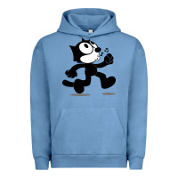 Pigment Pebble Blue felix the black cat music Urban Hoodie - linhVisuals