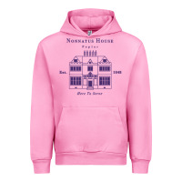 Fuchsia Pink nonnatus house  blue ink Urban Hoodie - linhVisuals