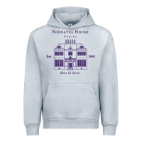 Heather Grey nonnatus house  blue ink Urban Hoodie - linhVisuals