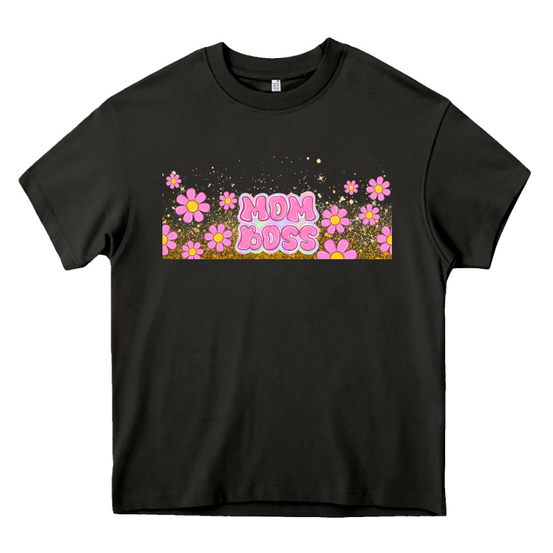 Mom Boss Daisies Heavy Core Tee by TumblerDesignByShophia | Teevron
