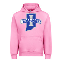 Fuchsia Pink indiana state sycamores Urban Hoodie - linhVisuals