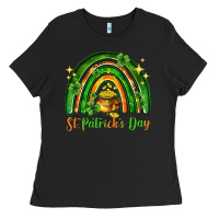 Black St. Patrick's Day rainbow Ladies Tee - HowdyJamesFarm