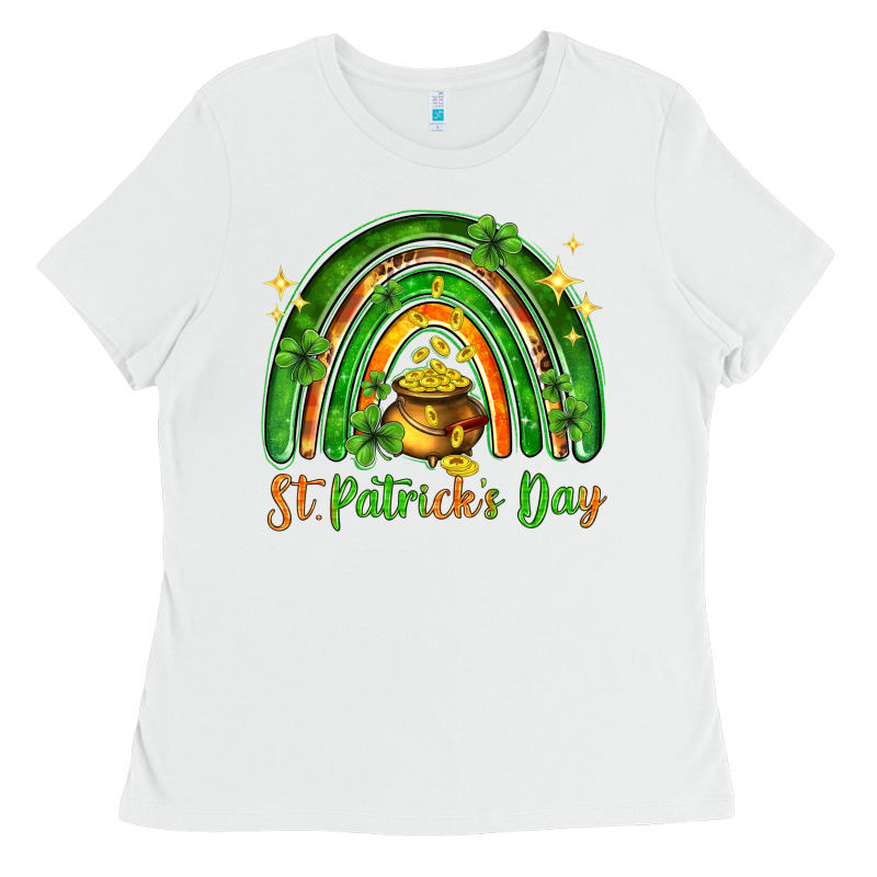 St. Patrick's Day Rainbow Ladies Tee by HowdyJamesFarm | Teevron