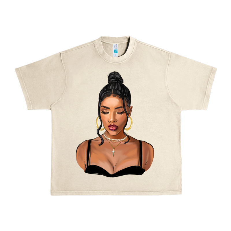 Black Woman Urban Heavy Tee by FaDigitalArtStudio | Teevron