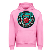 Fuchsia Pink vancouver grizzlie retro Urban Hoodie - linhVisuals