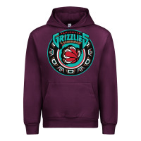 Mauve Wine vancouver grizzlie retro Urban Hoodie - linhVisuals