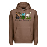 Chestnut Peace Love Cashmere Goat Premium Hoodie - LillyAllenDesigns