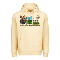 Pina Colada Peace Love Cashmere Goat Premium Hoodie - LillyAllenDesigns