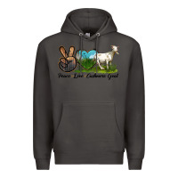Smoke Peace Love Cashmere Goat Premium Hoodie - LillyAllenDesigns