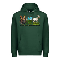 Sports Green Peace Love Cashmere Goat Premium Hoodie - LillyAllenDesigns