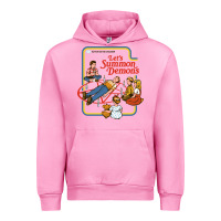 Fuchsia Pink let's summon demons Urban Hoodie - linhVisuals