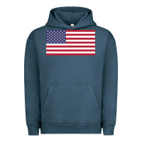 Pigment Midnight Navy american flag Urban Hoodie - linhVisuals