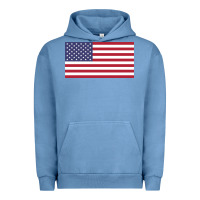 Pigment Pebble Blue american flag Urban Hoodie - linhVisuals