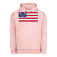 Pigment Salmon american flag Urban Hoodie - linhVisuals