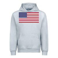 Heather Grey american flag Urban Hoodie - linhVisuals