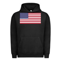 Pigment Black american flag Urban Hoodie - linhVisuals