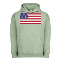 Pigment Oil Green american flag Urban Hoodie - linhVisuals