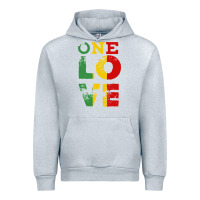 Heather Grey one love rasta reggae Urban Hoodie - linhVisuals