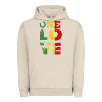 Pigment French Oak one love rasta reggae Urban Hoodie - linhVisuals