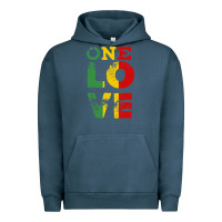 Pigment Midnight Navy one love rasta reggae Urban Hoodie - linhVisuals