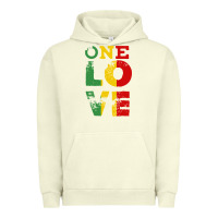 Pigment Pistachio one love rasta reggae Urban Hoodie - linhVisuals
