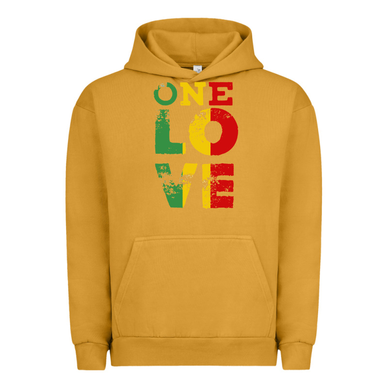 One Love Rasta Reggae Urban Hoodie by linhVisuals | Teevron